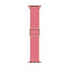 Microsonic Apple Watch Series 7 45mm Kordon Braided Loop Band Pembe