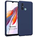 Microsonic Matte Silicone Xiaomi Redmi 12C Kılıf Lacivert