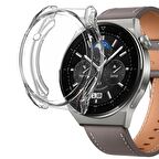 Microsonic Huawei Watch 4 Kılıf 360 Full Round Soft Silicone Şeffaf