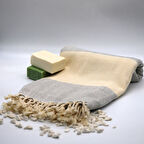 Tardan Elegant Peştemal Banyo Havlusu  Açık Gri 100*190