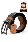 Pierre Cardin PC406 Erkek 4 cm Çift Taraflı Kemer Taba