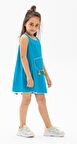 Mine Şile Bezi Çocuk Elbise Turkuaz Trkz