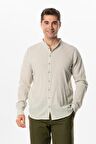 Uzun Kol Poplin Ege Erkek Yazlık Gömlek Taş Tas