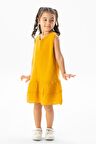 Kolsuz Aybike Yazlık Müslin Çocuk Elbise Hardal Hrd