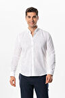Ada Şile Bezi Uzun Kol Yazlık Erkek Gömlek Beyaz 3001