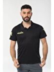 Diadora Nacce Siyah Polo Yakalı T-Shirt  -  1TSR06-Siyah