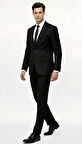 Erkek Siyah Regularfit / Rahat Kalıp  Takım Elbise