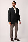 Siyah Barı (4 drop)  / Geniş Kalıp Mono Yaka Ceket