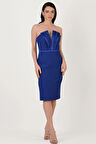 Pulcini Derin V Straplez Kısa Abiye Elbise SAKS