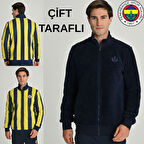 Fenerbahçe S.K. 25/26 Tribün Çubuklu Çift Taraflı Erkek Peluş Ceket