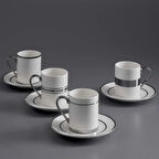 Jumbo Luces Platin 4 Kişilik Kahve Fincan Takımı 90 ml