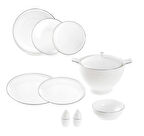 Jumbo Bianca Platin 57 Parça 12 Kişilik Yemek Takımı