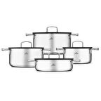 Jumbo Weston 3PLY 8 Parça Paslanmaz Çelik Tencere Seti