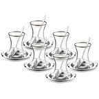 Jumbo Mars 18 Parça Çelik Çay Seti