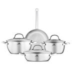 Jumbo Colosseum 3PLY 7 Parça İndüksiyon Tabanlı Çelik Tencere Seti