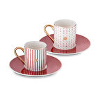 Jumbo Navy Kırmızı 2'li Kahve Fincan Takımı