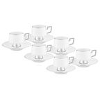 Jumbo Ellmore Platin 6'lı Kahve Fincan Takımı