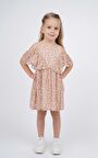 KIZ ÇOCUK PUANTİYE DESENLİ FIRFIRLI ELBİSE