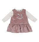 KIZ BEBEK FİTİLLİ ELBİSE TAKIMI