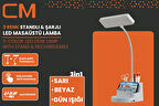 CM 3 Renkli Standlı Şarjlı Masaüstü LED Lamba Şekil Değiştirebilir Tasarım