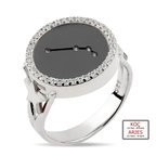 Kuyumcudukkanı ZirkonTaşlı"Koç Burcu"Yüzük-10433-BLK-ARIES