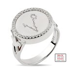 Kuyumcudukkanı ZirkonTaşlı"Balık Burcu"Yüzük-10433-W-PISCES