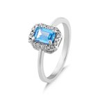 Kuyumcudukkani Yeşil Baget Taşlı "Tektaş"Yüzük-10437-W-BLU