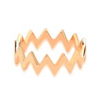 Kuyumcudukkani Taşsız ZigZag Trend Yüzük-10340-R