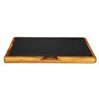 Lava Döküm Ahşap Altlıklı Sıcak Servis Plaka 22x33 cm