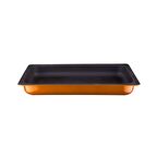 Lava Döküm GN 1/1 Gastronorm küvet İç renk siyah Ölçü 32x53cm - Turuncu