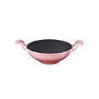 Lava Döküm Wok Tava Metal Kulplu Çap(Ø)16cm. Pembe