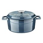 Lava Döküm Yuvarlak Tencere (Ø)24 cm. Majolica Gri