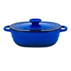 Lava Döküm Oval Tencere Döküm Demir Kapak Experience Serisi Ölçü 24x33cm.