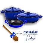 Lava Döküm 3X New Heritage Serisi Döküm Demir Tencere Tava Seti