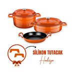 Lava Döküm 3x Trendy Serisi 6 Parça Tencere Seti