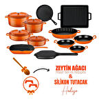 Lava Döküm 12x Trendy Serisi 17 Parça Tencere & Tava Seti