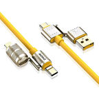 Codegen 240W 4 in 1 USB C - Lightning PD Quickcharge 1,5 mt Telefon Tablet Notebook Silikon Metal Hızlı Şarj Kablosu CDG-CNV88