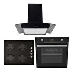 ALVEUS AKDENİZ 627 SİYAH 3'LÜ ANKASTRE SET YENİ (İBER-GLS640-MFA627)