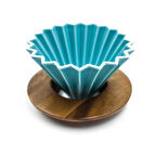 Epinox Ahşap Standlı Dripper - Turkuaz