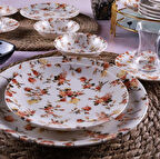 Tulu DB1185 Deniz Form 25 Parça Porselen Kahvaltı Seti