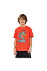 Skechers Sk241093 Graphic Tee Sleeve Turuncu Erkek Çocuk T-Shirt