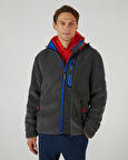 M Outdoor Fleece Full Zip Sherpa Gri ERKEK Sweatshirt