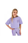 Skechers Sk2510017 G Graphıc Tee Crop Lila Çocuk T-Shirt