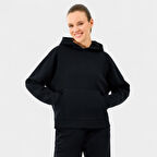 Skechers W Essential Hoodie Kadın Siyah Sweatshirt