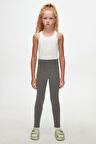 Koyu Gri Basic Kız Çocuk Kışlık Tayt