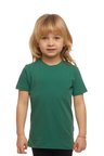 Deniz Yeşili Basic Unisex Çocuk Sıfır Yaka Kısa Kollu Tişört