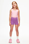 Açık Mor Basic Kız Çocuk Dans Şort