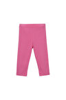 Şeker pembe Basic Kız Çocuk Diz Altı Tayt Kapri