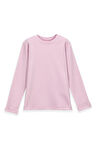 Uçuk pembe Basic Kışlık Sıfır Yaka Uzun Kollu Kız Çocuk Tişört