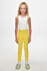 Sarı Basic Kız Çocuk Kışlık Tayt